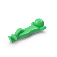 Green Stickman Lying PNG & PSD Images