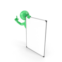 Green Stickman Presenting PNG & PSD Images