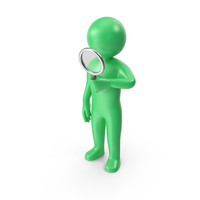 Green Stickman Searching PNG & PSD Images