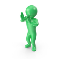 Green Stickman Shouting PNG & PSD Images