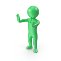 Green Stickman Stop PNG & PSD Images