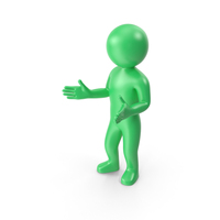 Green Stickman Talking PNG & PSD Images