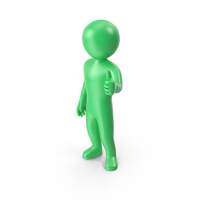 Green Stickman Thumbs Up PNG & PSD Images