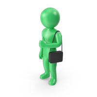 Green Stickman Travelling PNG & PSD Images