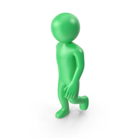 Green Stickman Walking PNG & PSD Images