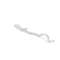 Twisted Phone Cord White PNG & PSD Images