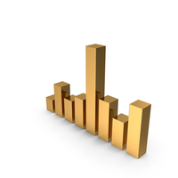 Graph Chart Square Bar Irregular Gold PNG & PSD Images