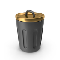 Dark Closed Trash Can Icon PNG & PSD Images