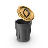 Dark Open Trash Can Icon PNG & PSD Images