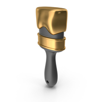 Dark Paint Brush With Paint Icon PNG & PSD Images