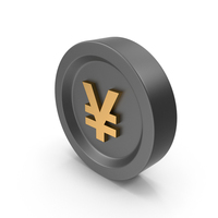 Dark Yuan Coin Icon PNG & PSD Images