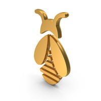 Bee Honey Bee Icon Gold PNG & PSD Images