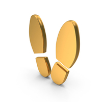 Shoe Foot Prints Icon Gold PNG & PSD Images