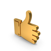 Like Thumb Up Success Symbol Gold PNG & PSD Images