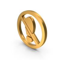 Not Allowed Foot Step Icon Gold PNG & PSD Images