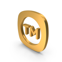 TM Trade Mark Icon Gold PNG & PSD Images