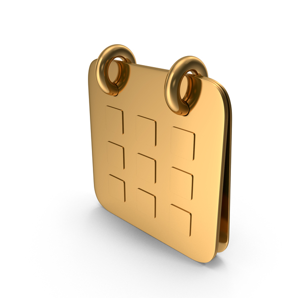 Gold Calendar Icon PNG & PSD Images