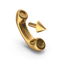 Gold Call Outgoing Icon PNG & PSD Images