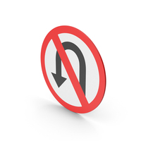 No U-Turn Road Sign PNG & PSD Images