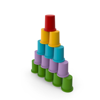 Stacked Cups Pyramid PNG & PSD Images