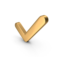 Gold Check Mark PNG & PSD Images