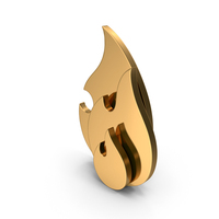 Gold Fire Icon PNG & PSD Images