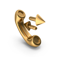 Gold Missed Call Icon PNG & PSD Images