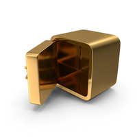 Gold Open Safety Locker Icon PNG & PSD Images