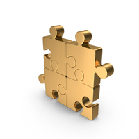 Gold Puzzle Pieces Icon PNG & PSD Images