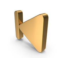 Gold Skip Back Icon PNG & PSD Images