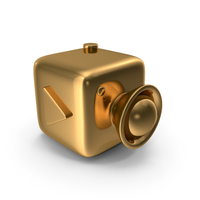Gold Video Camera Icon PNG & PSD Images