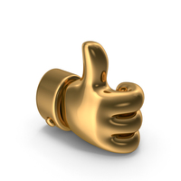 Gold Thumbs Up Icon PNG & PSD Images