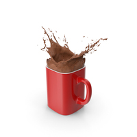 Mug With Chocolate Splash PNG & PSD Images