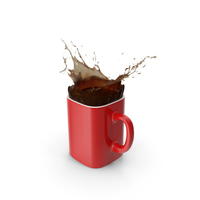 Mug With Coffee Splash PNG & PSD Images