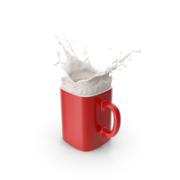 Mug With Milk Splash PNG & PSD Images