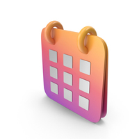 Calendar Gradient Icon PNG & PSD Images