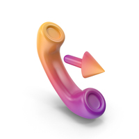 Gradient Call Outgoing Icon PNG & PSD Images