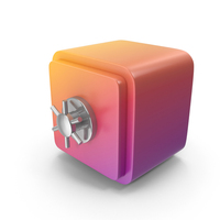 Gradient Closed Safety Locker Icon PNG & PSD Images