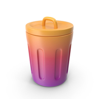 Gradient Closed Trash Can Icon PNG & PSD Images