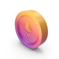 Gradient Ethereum Coin Icon PNG & PSD Images