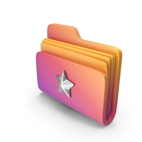 Gradient Favourite Folder Icon PNG & PSD Images