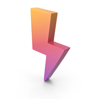 Gradient Flash Icon PNG & PSD Images