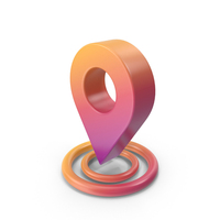 Gradient Map Pin Icon PNG & PSD Images