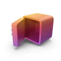 Gradient Open Safety Locker Icon PNG & PSD Images