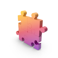 Gradient Puzzle Pieces Icon PNG & PSD Images