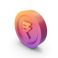 Gradient Rupee Coin Icon PNG & PSD Images