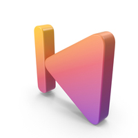 Gradient Skip Back Icon PNG & PSD Images