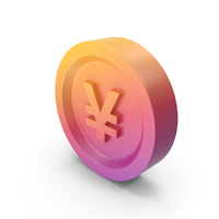 Gradient Yuan Coin Icon PNG & PSD Images