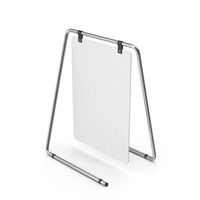 Steel Folding Sign / Sandwich Board PNG & PSD Images