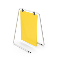 Yellow Adboard / Sandwich Board PNG & PSD Images